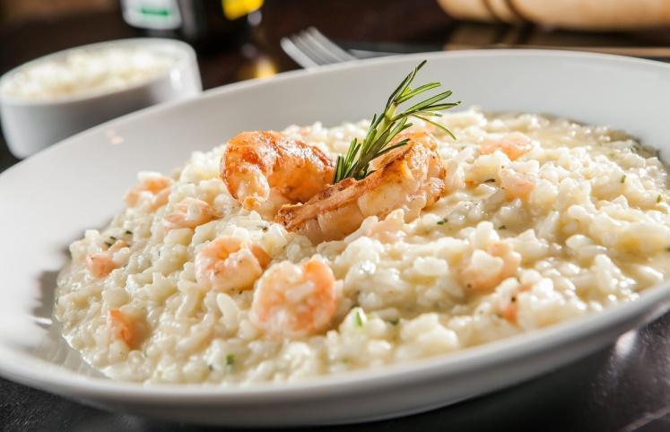 Resultado de imagem para risoto de camarÃ£o com cogumelos