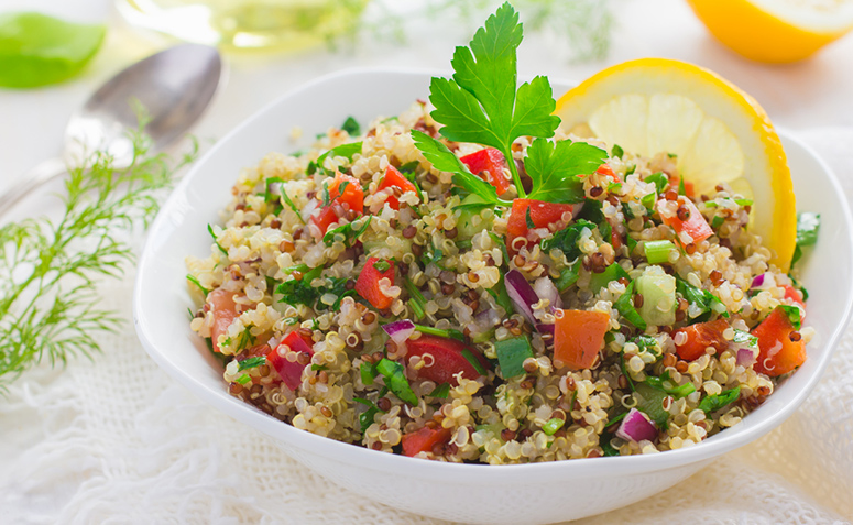 Alimentação equilibrada com quinoa