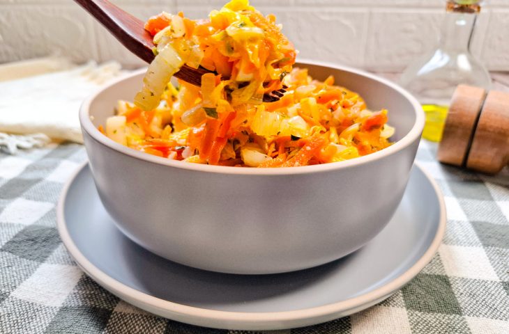 Refogado de acelga e cenoura