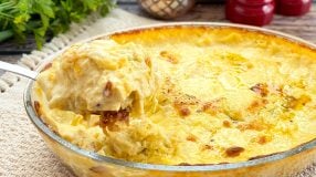Repolho cremoso gratinado fácil