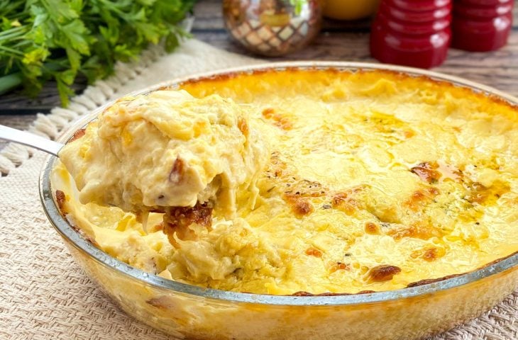 Repolho cremoso gratinado fácil