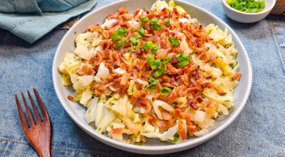 Repolho refogado com bacon