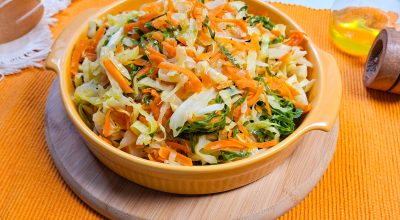 Repolho refogado com cenoura