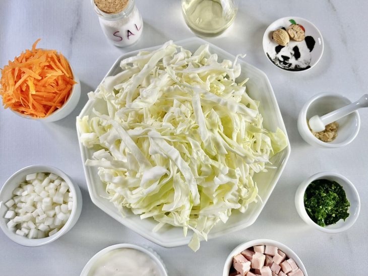 Ingredientes reunidos para o preparo da receita.