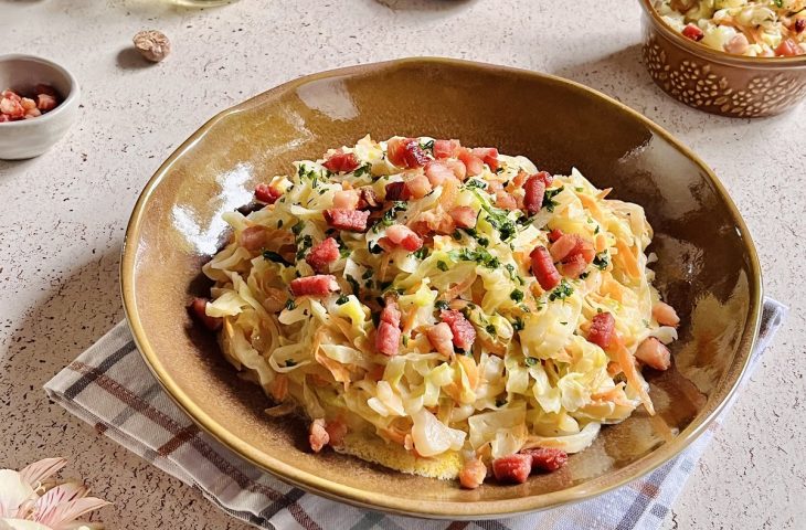 Repolho refogado cremoso