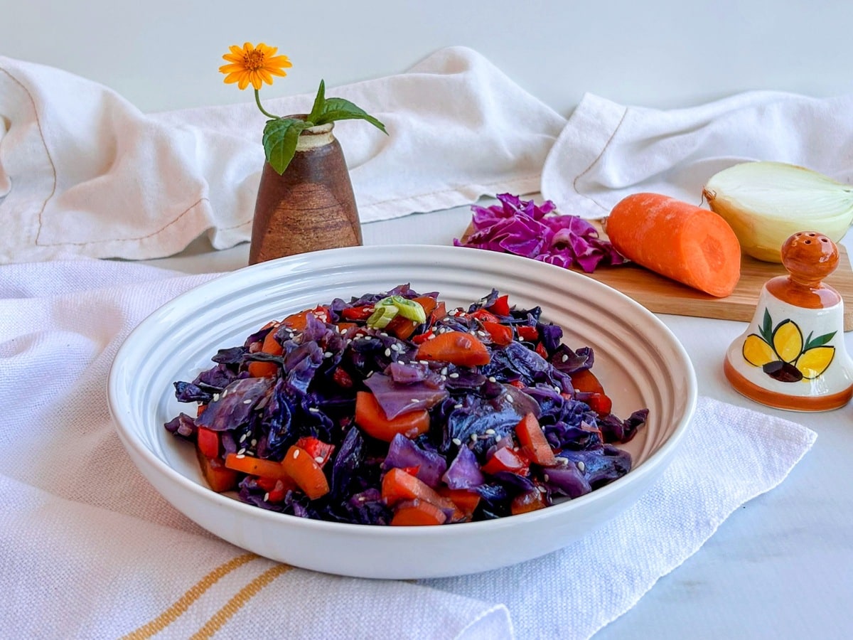 Repolho roxo refogado