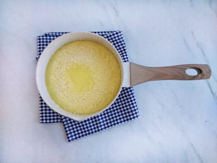 Azeite azedo após a fervura.