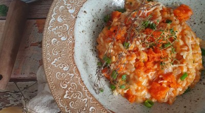 Risoto de abóbora com queijo canastra