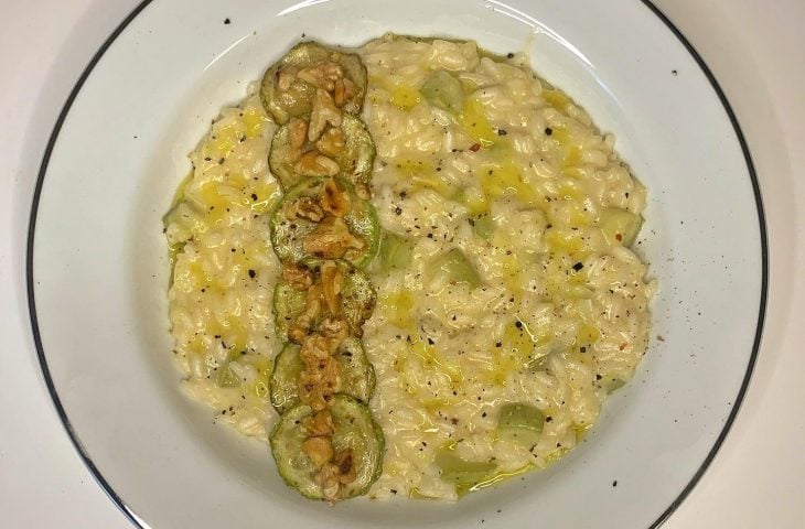 Risoto de abobrinha com brie