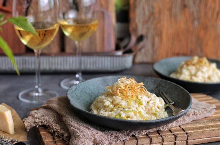 Risoto de alho-poró