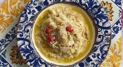 Risoto de bacalhau
