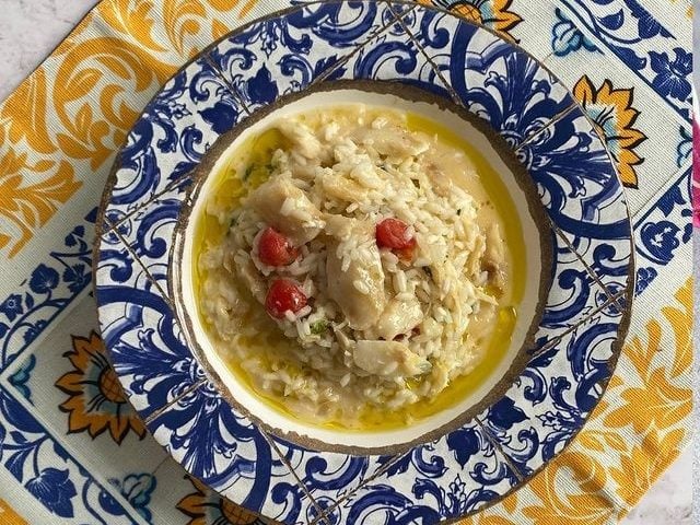 Risoto de bacalhau