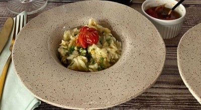 Risoto de bacalhau cremoso