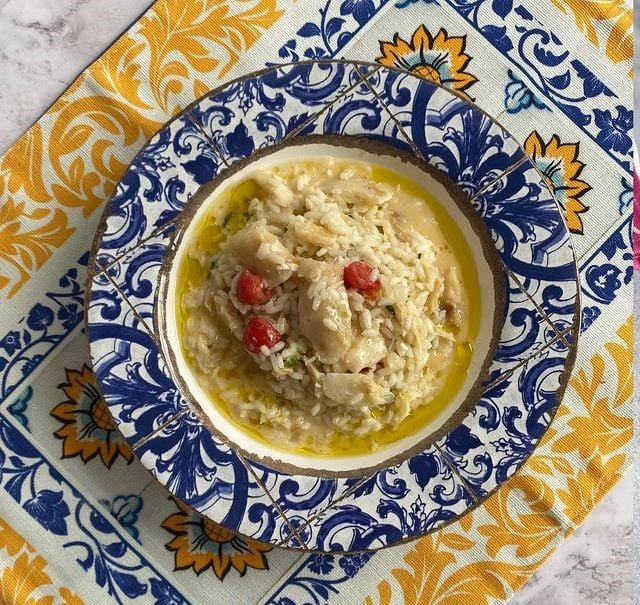 Risoto de bacalhau