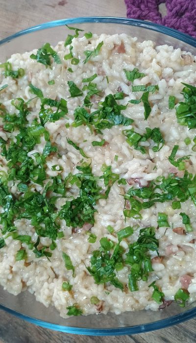 Risoto de bacon com alho-poró - Foto de usuário
