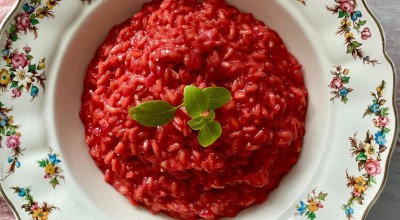 Risoto de beterraba simples