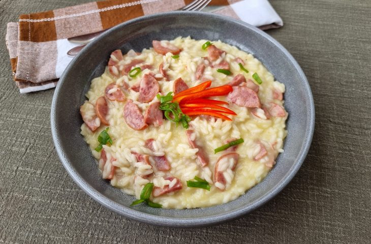 Risoto de calabresa simples