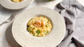 Risoto de camarão simples e cremoso