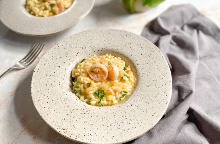 Risoto de camarão simples e cremoso
