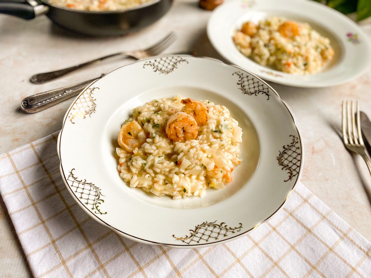 Risoto de camarão simples e fácil