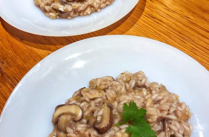 Risoto de cogumelos vegano