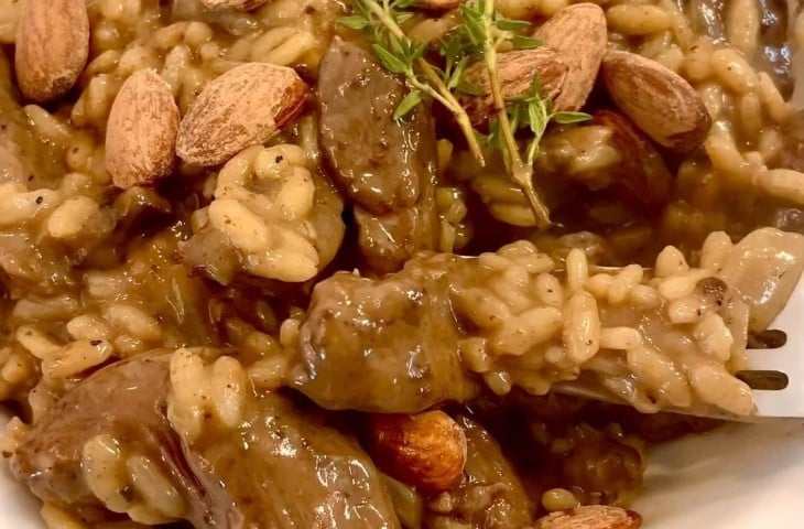 Risoto de filé mignon com funghi