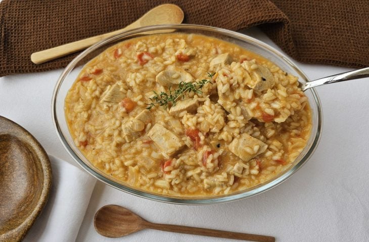 Risoto de frango