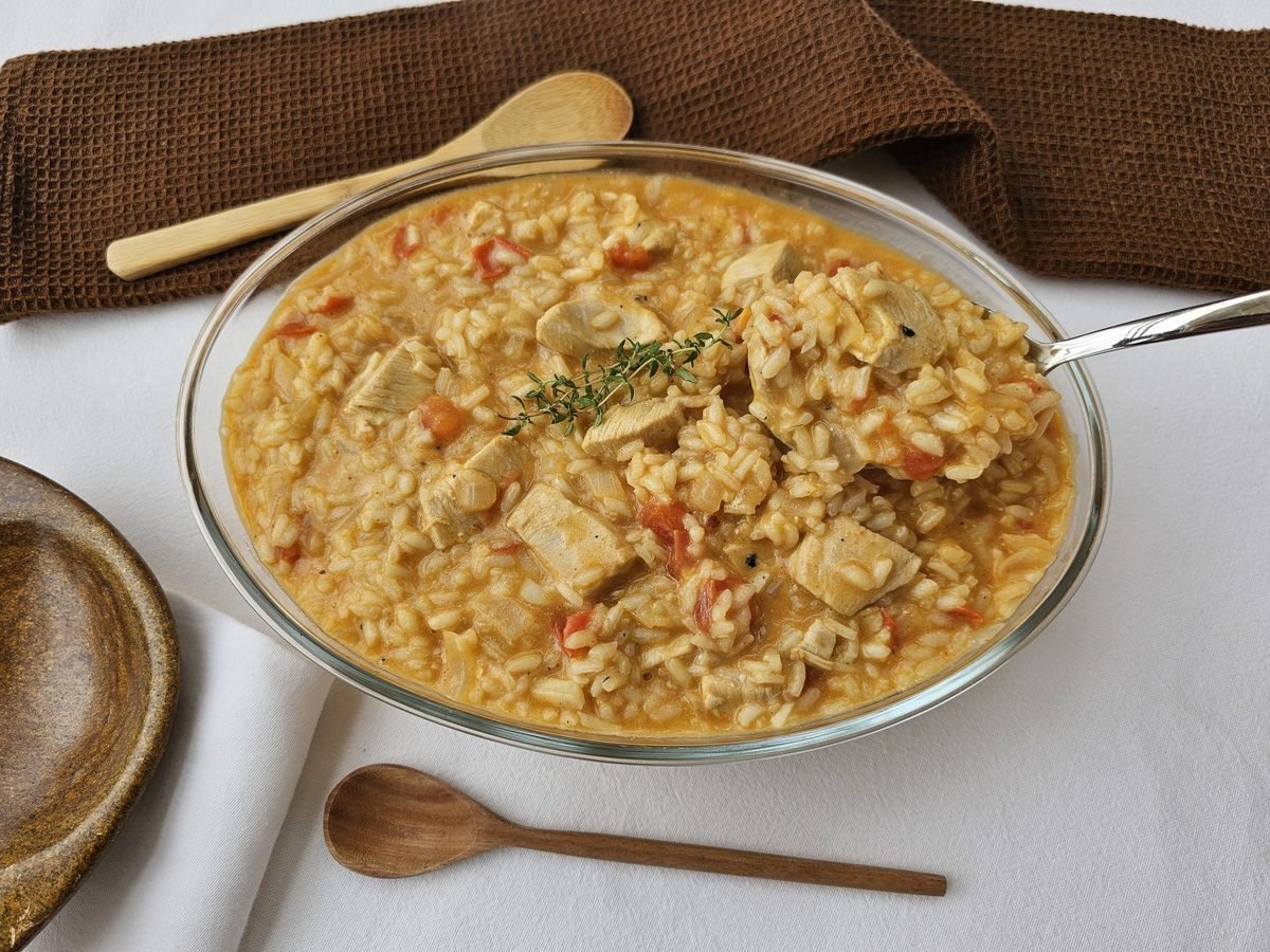 Risoto de frango