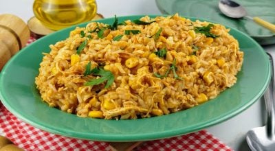 Risoto de frango rápido