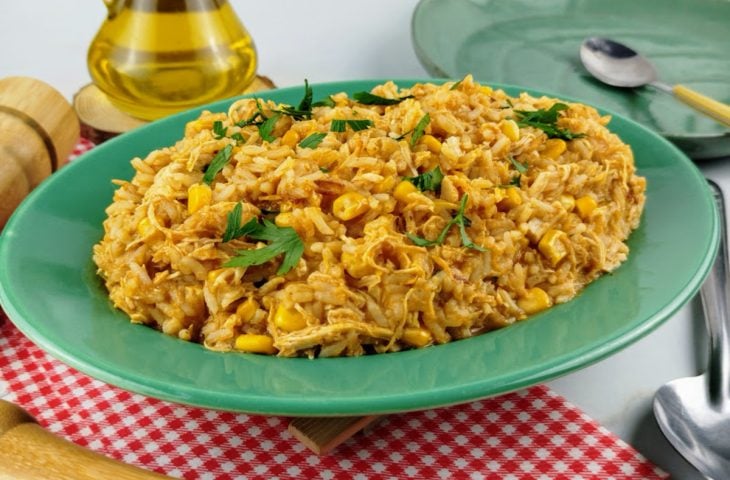 Risoto de frango rápido