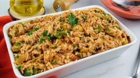 Risoto de frango simples
