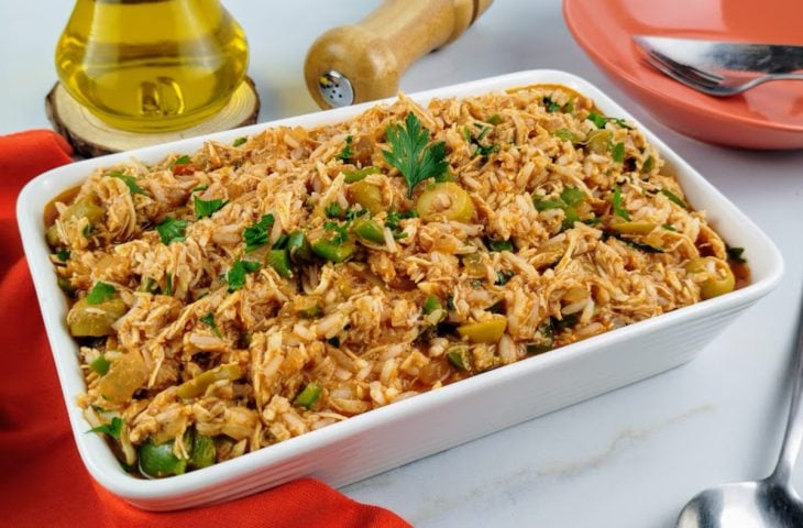 Risoto de frango simples