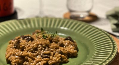 Risoto de funghi e gorgonzola