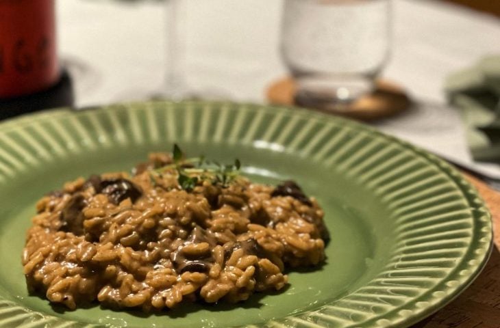 Risoto de funghi e gorgonzola