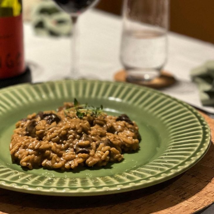 Risoto de funghi e gorgonzola