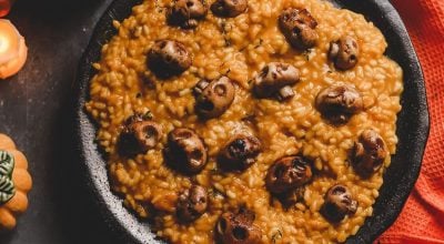 Risoto de Halloween vegano