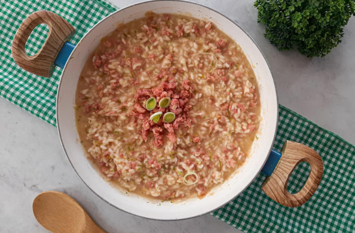 Risoto de linguiça