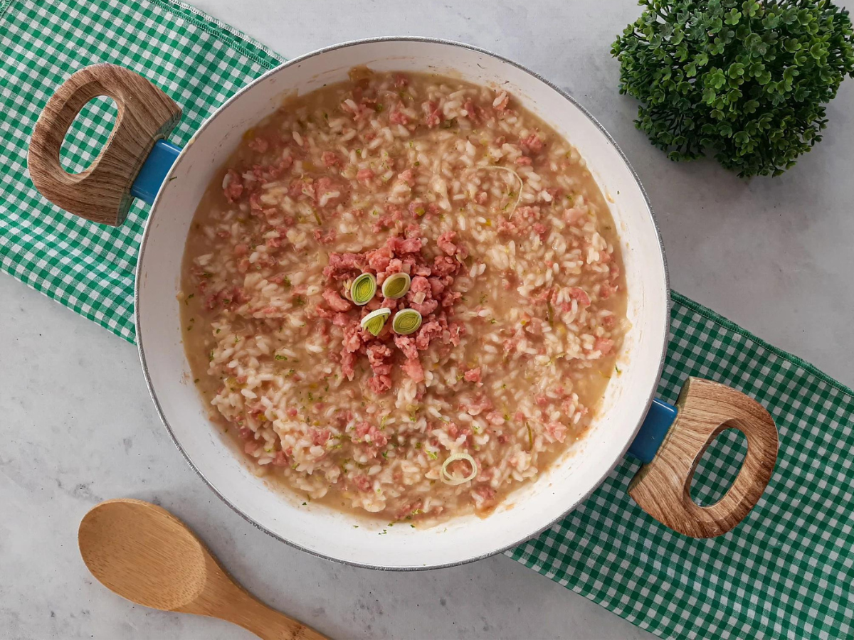Risoto de linguiça