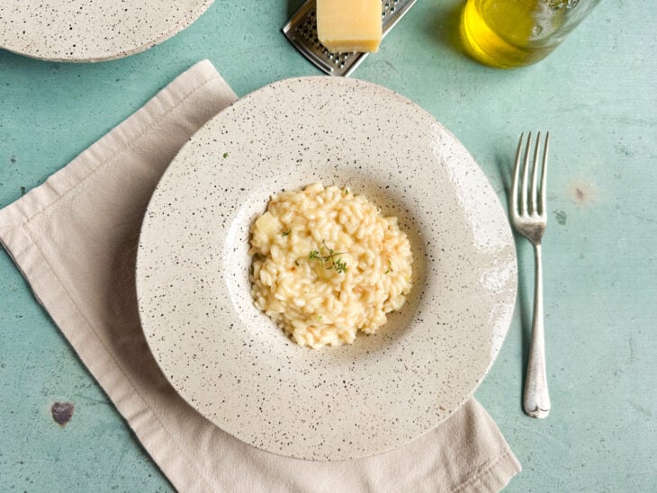 Risoto pronto e servido.