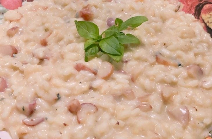 Risoto de pinhão com gorgonzola