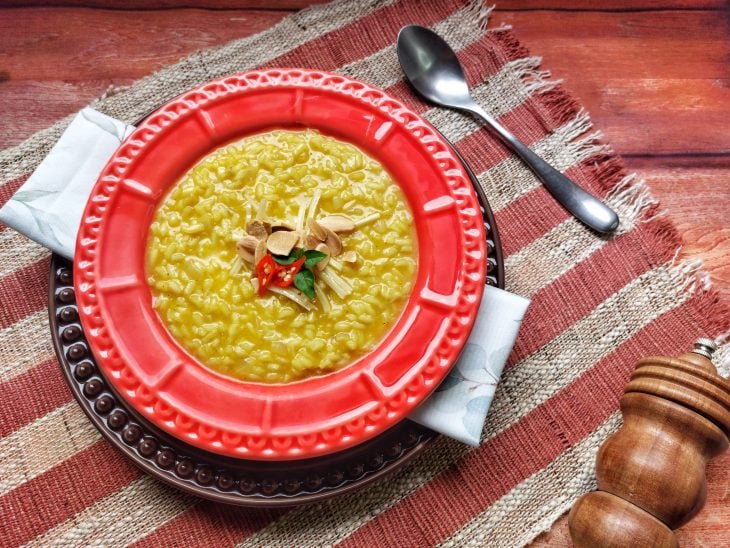 Risoto de queijo finalizado.