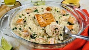 Risoto de salmão