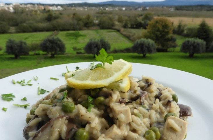 Risoto de tofu vegano