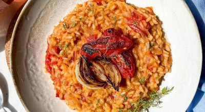 Risoto de tomate assado