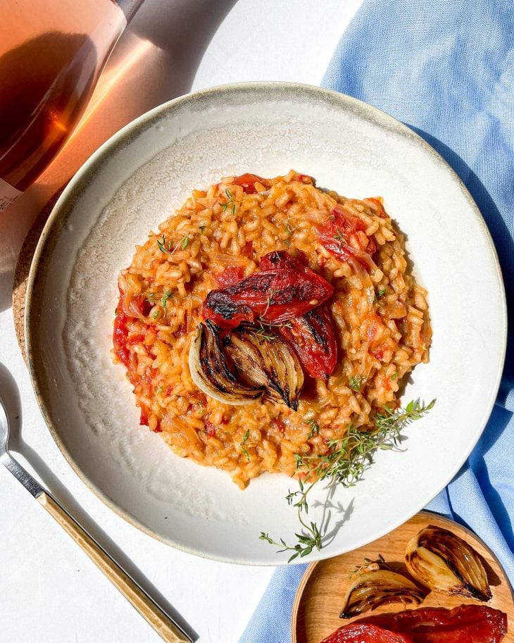 Risoto de tomate assado