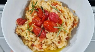 Risoto de tomate-cereja