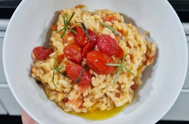 Risoto de tomate-cereja