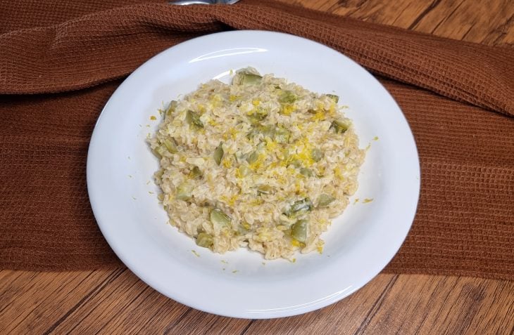 Risoto integral de abobrinha