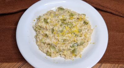 Risoto integral de abobrinha