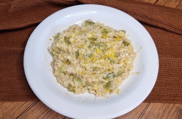 Risoto integral de abobrinha